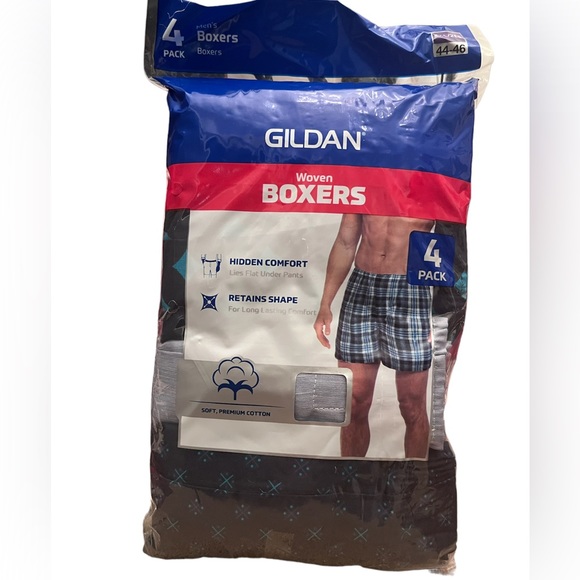 Gildan Underwear & Socks Gildan Woven Boxer Underwear Multipack 4